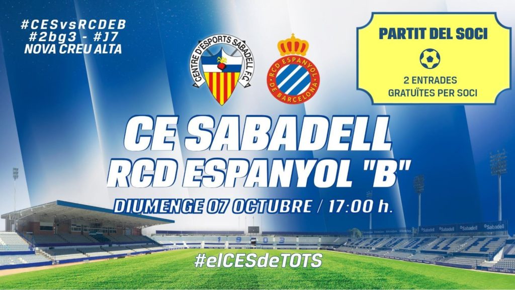 CE Sabadell - RCD Espanyol 'B': del Socio - Web Oficial CE Sabadell FC